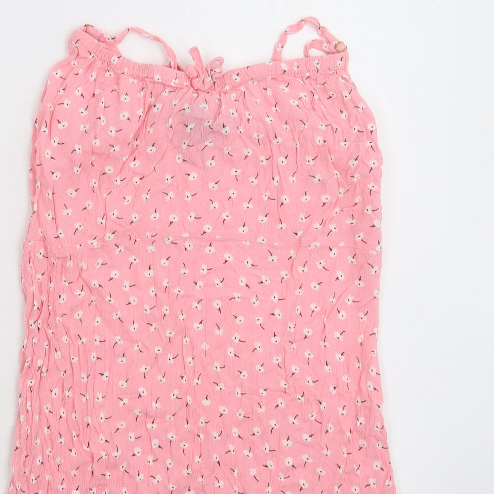 New Look Girls Pink Floral  Tank Dress  Size 12-13 Years
