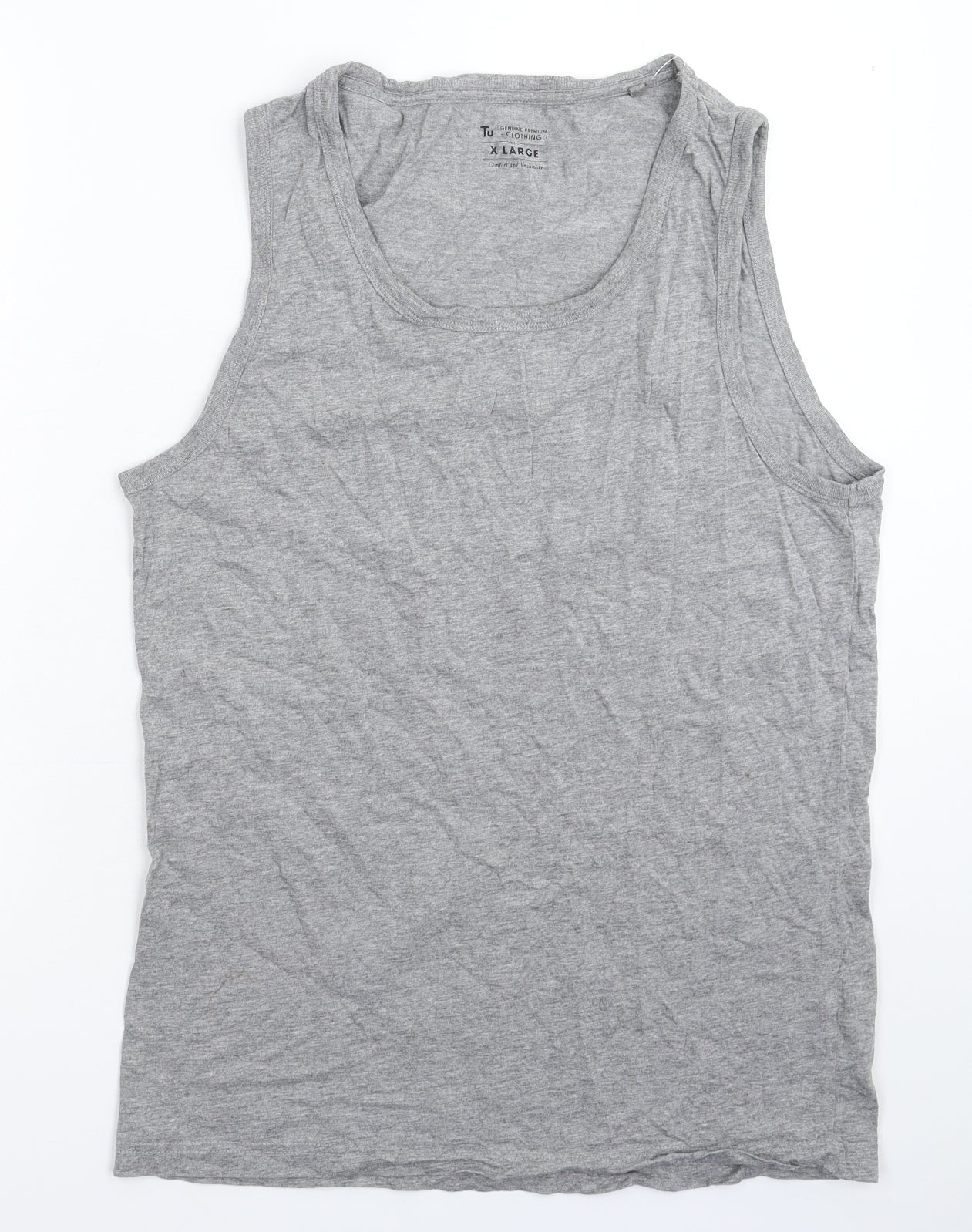 TU Mens Grey   Basic Tank Size XL