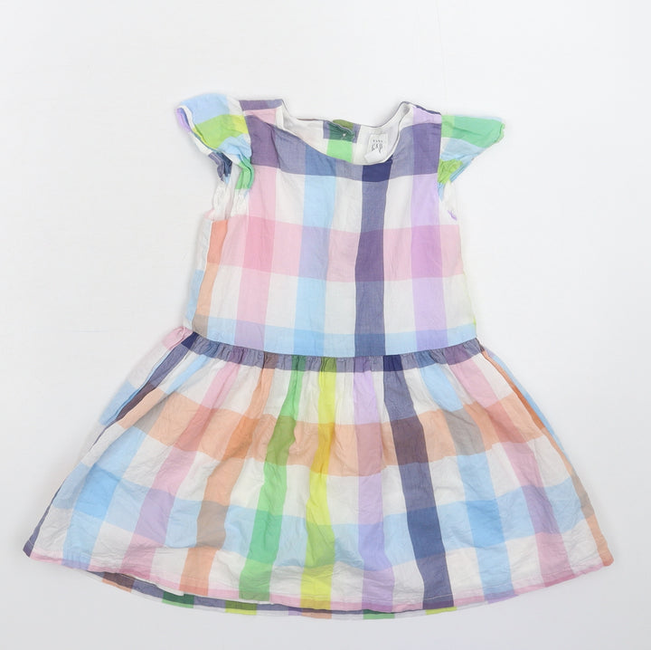 Gap Girls Multicoloured Check Fit & Flare Size 36 Months