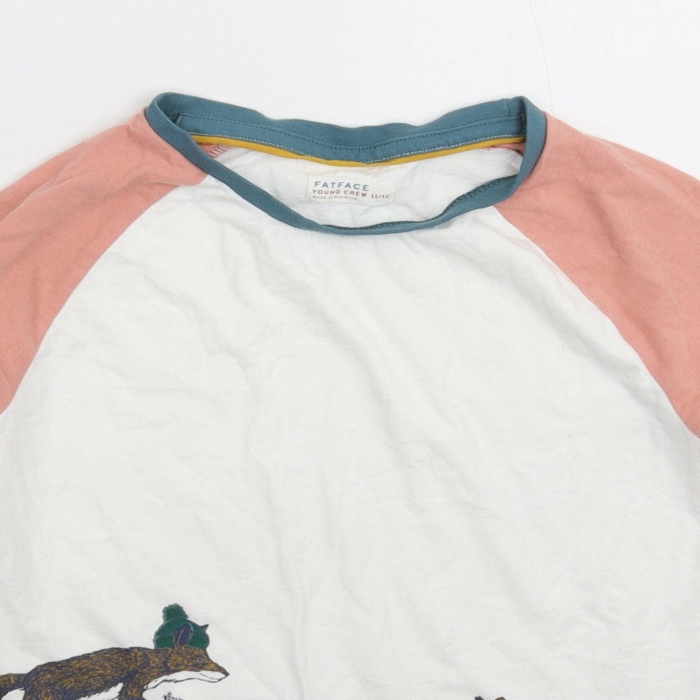 Fat Face Girls Multicoloured   Basic T-Shirt Size 11-12 Years