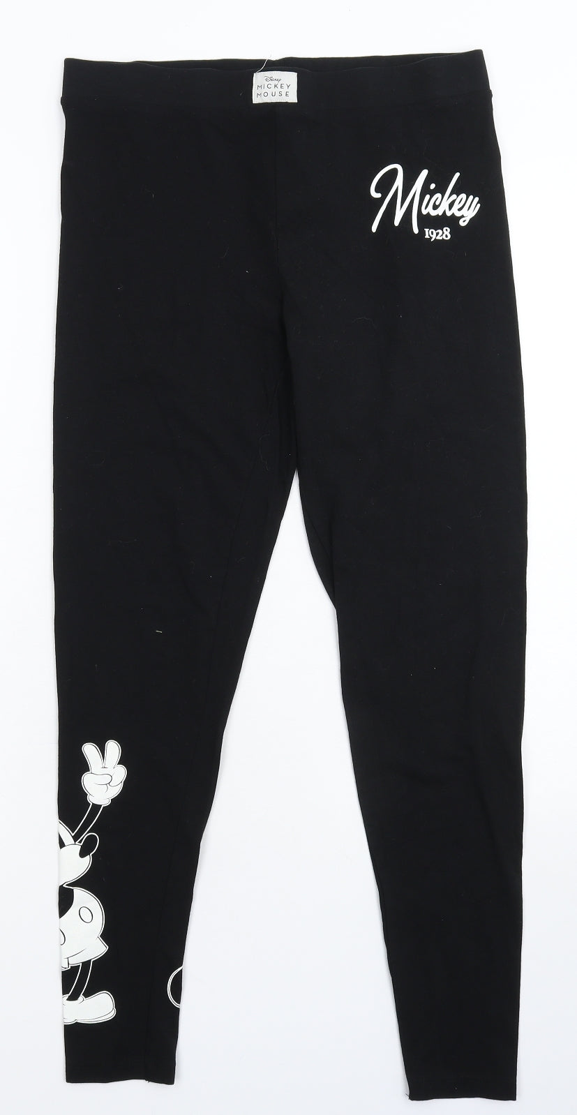 Primark Womens Black   Capri Leggings Size 12 L27 in - Disney