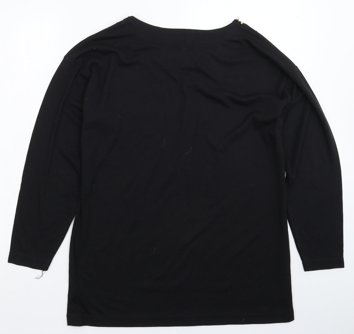 Ethel Austin Womens Black   Basic T-Shirt Size 12