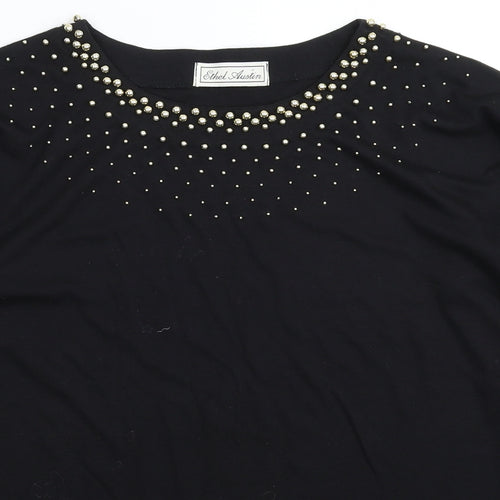 Ethel Austin Womens Black   Basic T-Shirt Size 12