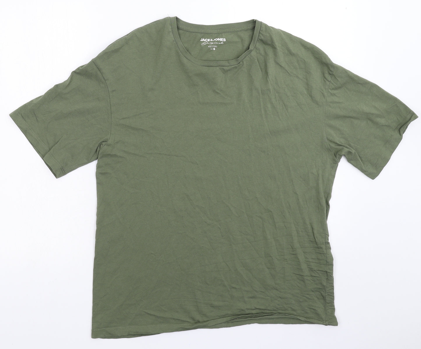 JACK & JONES Mens Green    T-Shirt Size S