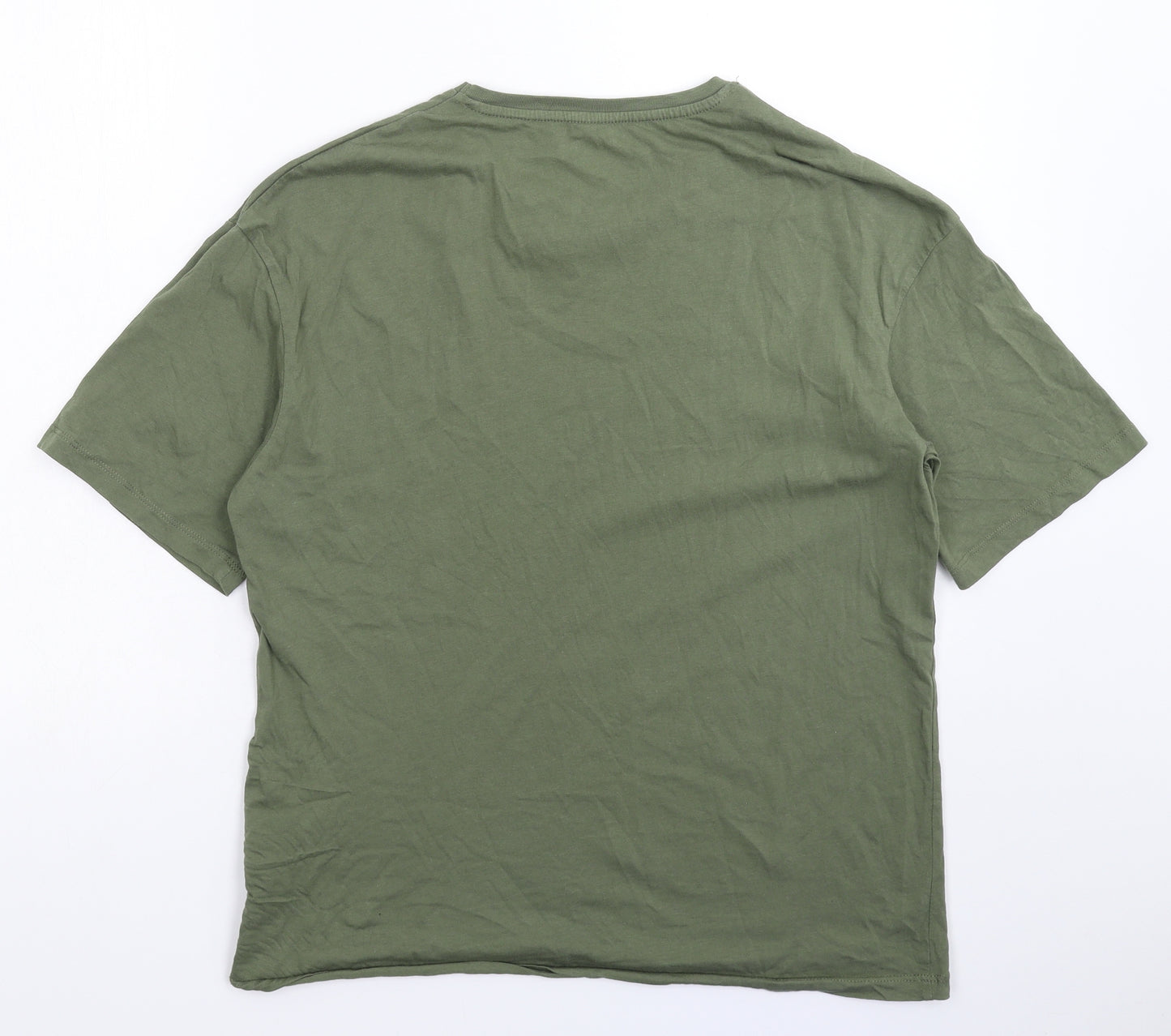 JACK & JONES Mens Green    T-Shirt Size S