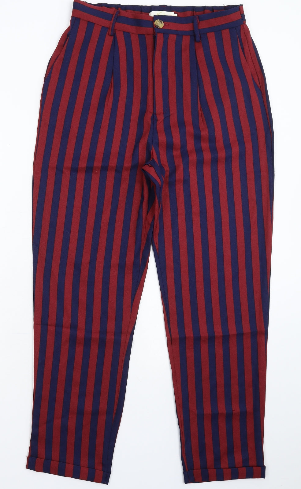 JCL Womens Multicoloured Striped  Trousers  Size L L27 in