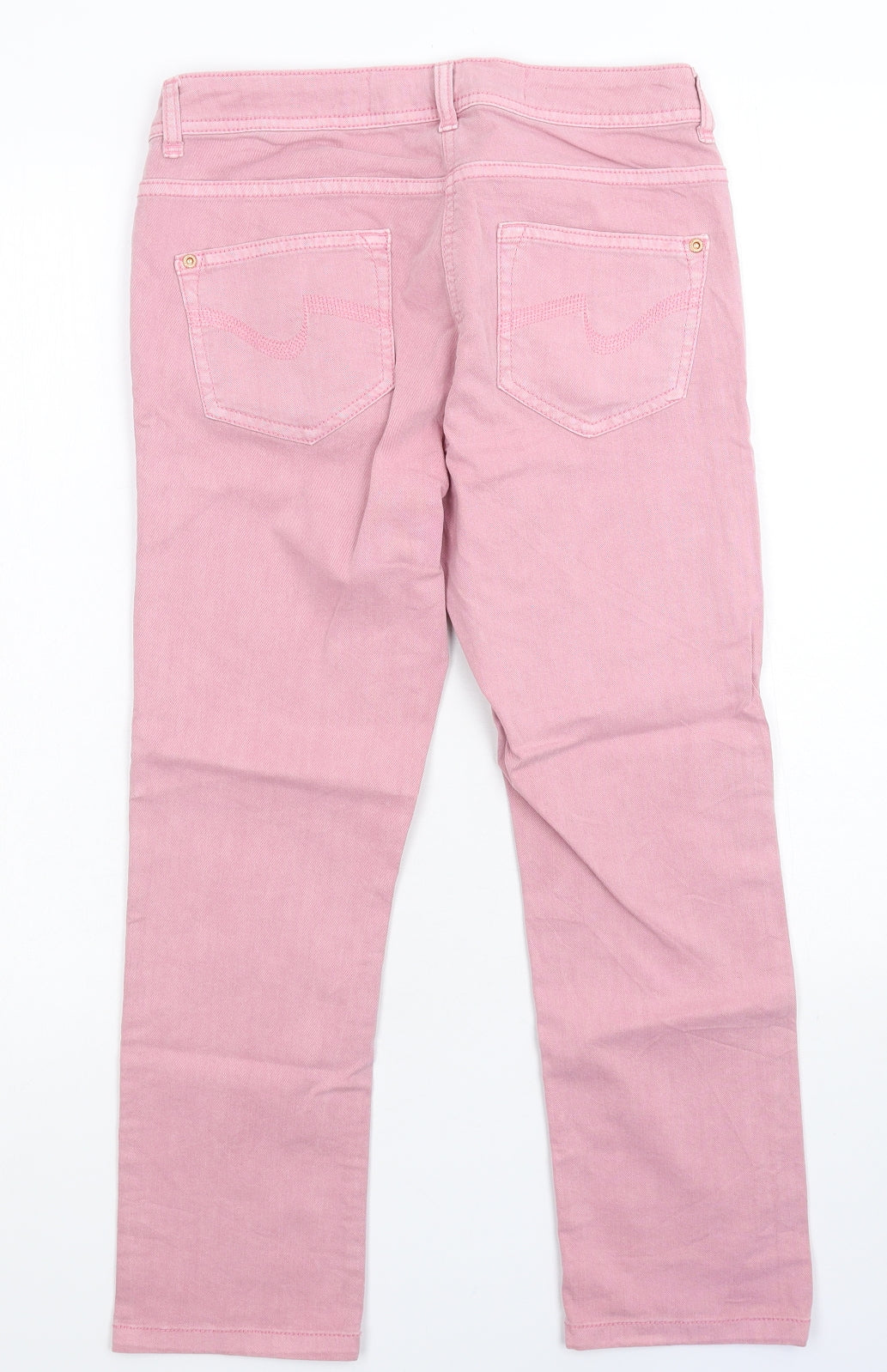 NEXT Womens Pink  Denim Cropped Jeans Size 8 L22 in