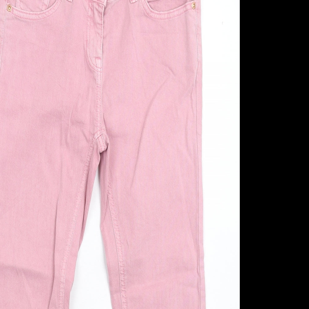 NEXT Womens Pink  Denim Cropped Jeans Size 8 L22 in