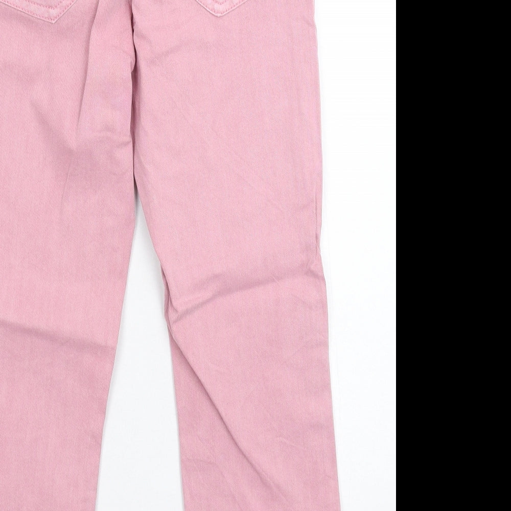 NEXT Womens Pink  Denim Cropped Jeans Size 8 L22 in