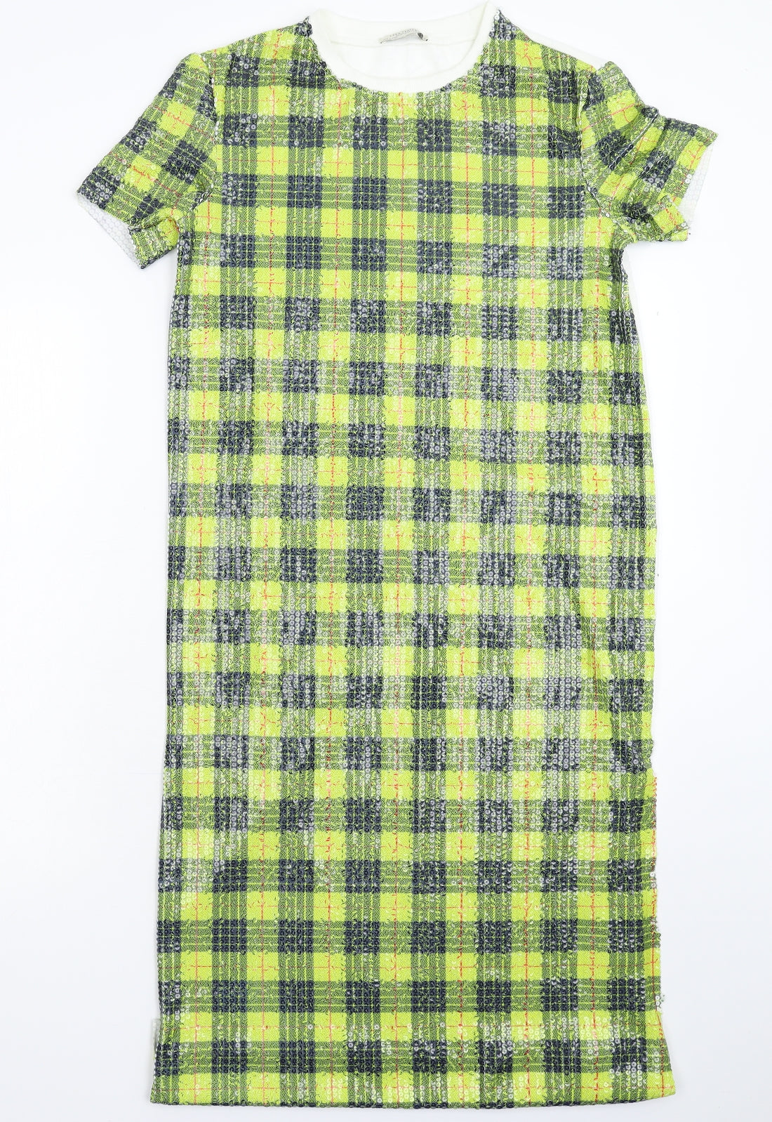 Zara Womens Multicoloured Check  T-Shirt Dress  Size S