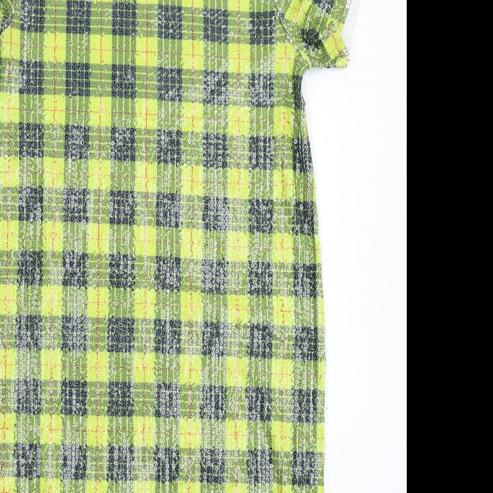 Zara Womens Multicoloured Check  T-Shirt Dress  Size S