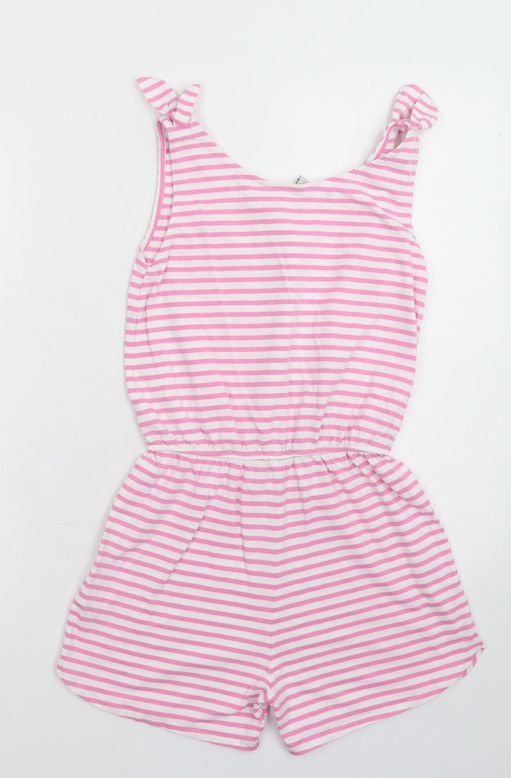 TU Girls Pink Striped  Jumpsuit One-Piece Size 12 Years