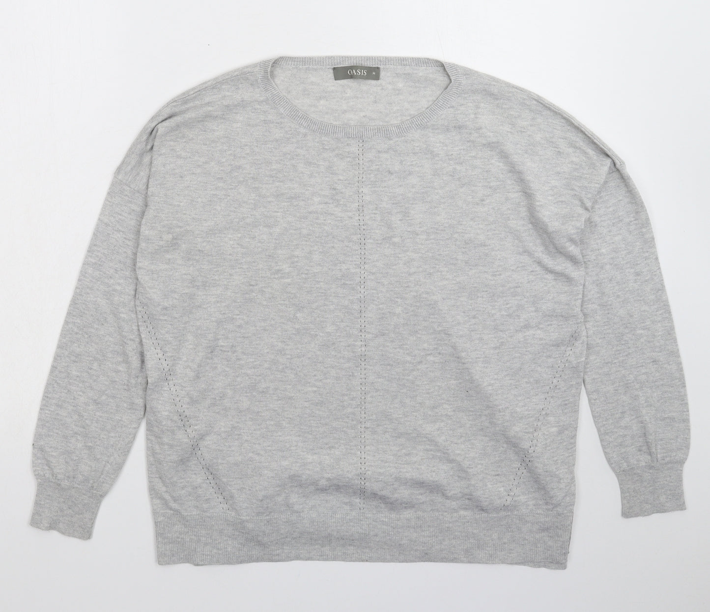Oasis Womens Grey  Knit Pullover Jumper Size M