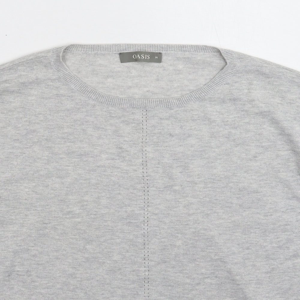 Oasis Womens Grey  Knit Pullover Jumper Size M