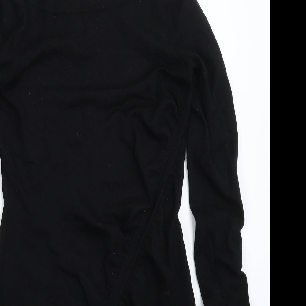 Karen Millen Womens Black  Knit Jumper Dress  Size S