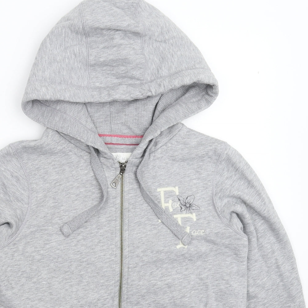 Fat Face Womens Grey   Full Zip Hoodie Size 14