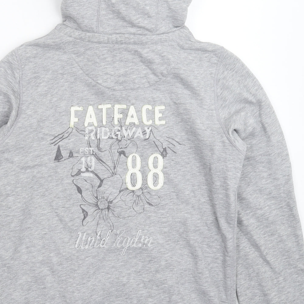 Fat Face Womens Grey   Full Zip Hoodie Size 14
