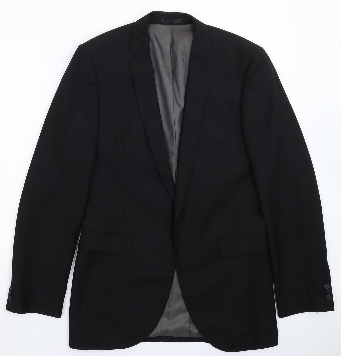 Butler & Webb Mens Black   Jacket Suit Jacket Size 38