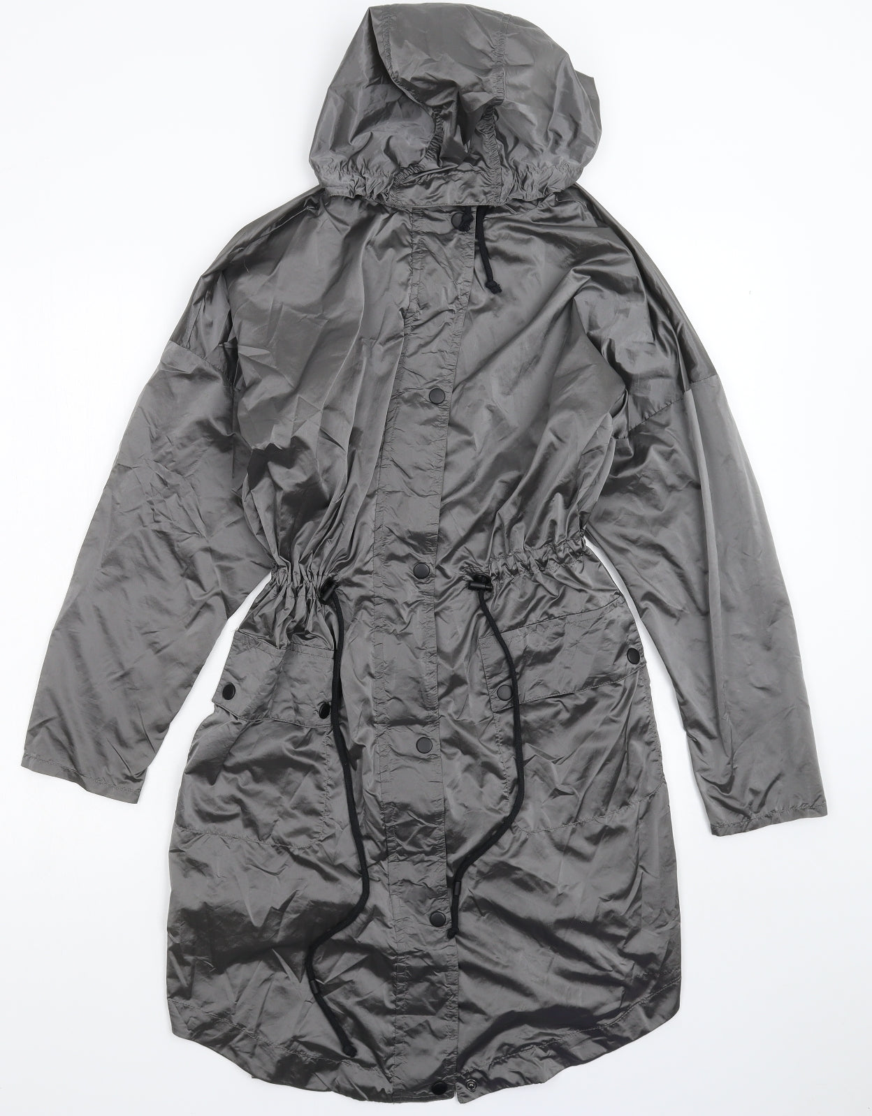 New Look Womens Silver   Rain Coat Coat Size 10