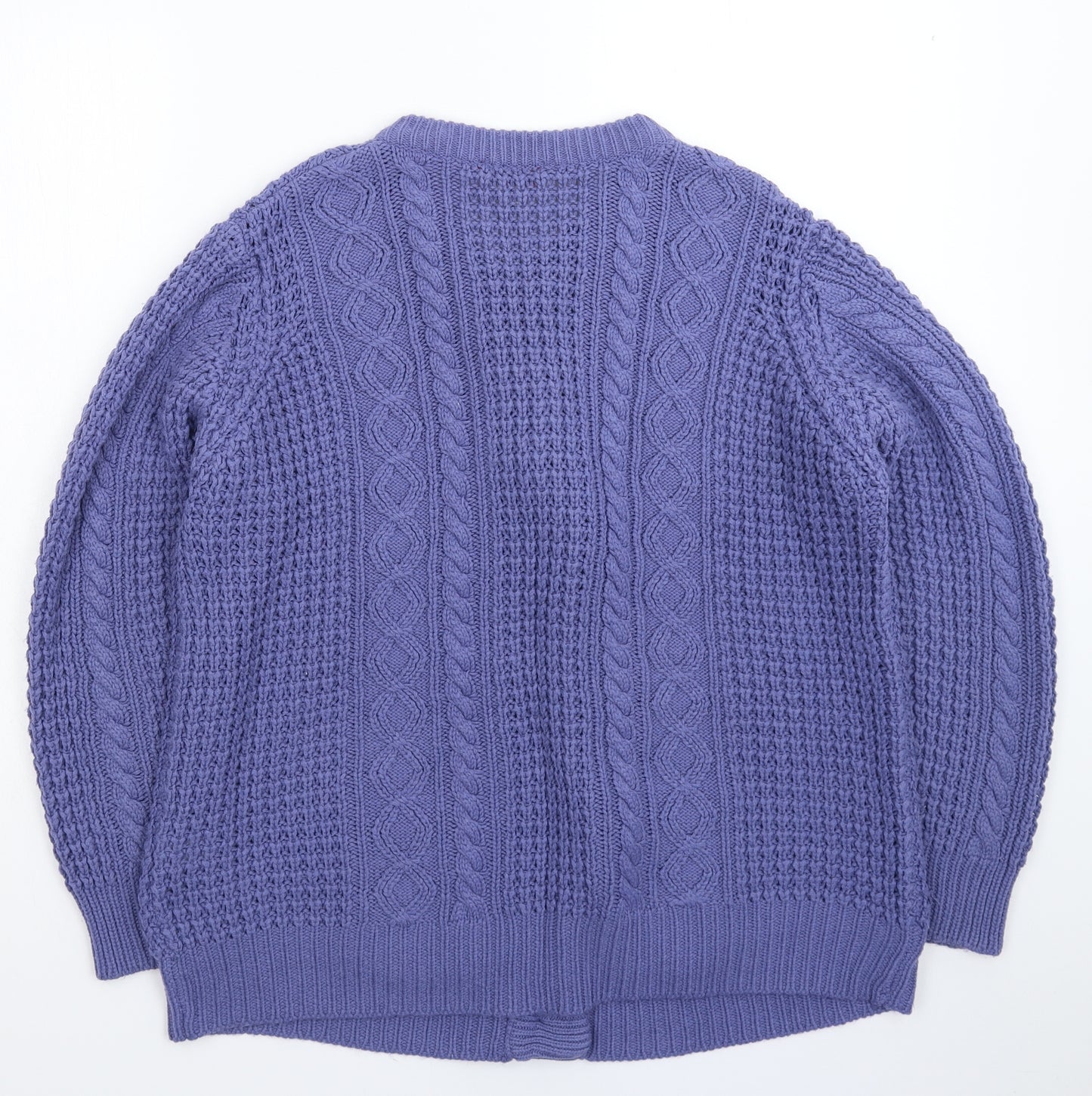 Couleurs Womens Blue  Knit Cardigan Jumper Size 24