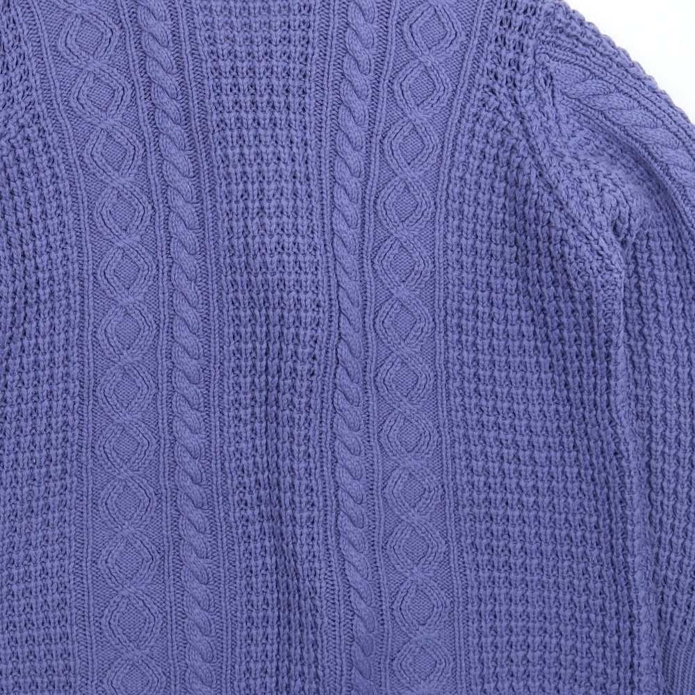 Couleurs Womens Blue  Knit Cardigan Jumper Size 24