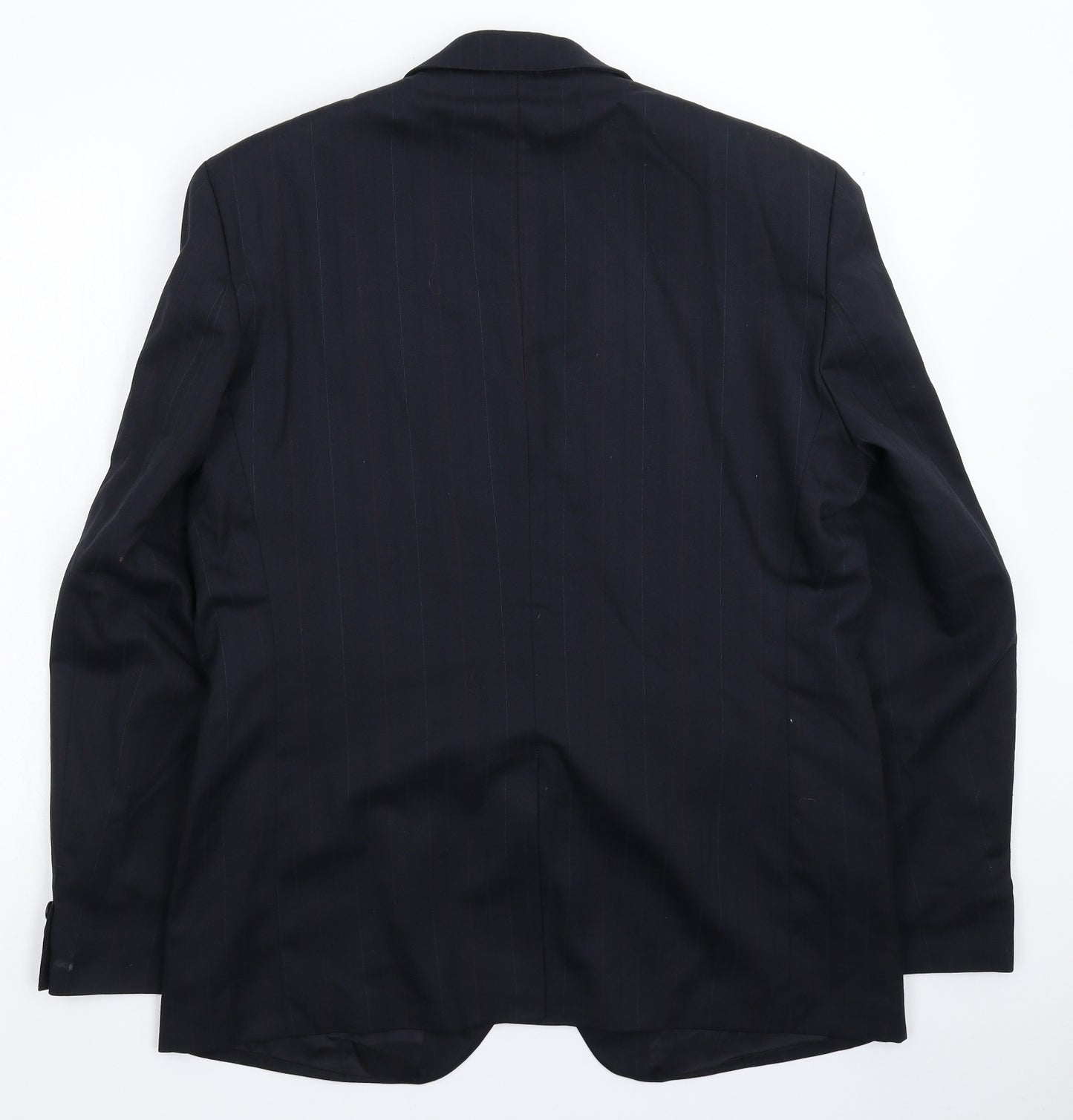 Greenwoods Mens Blue Striped  Jacket Suit Jacket Size 44