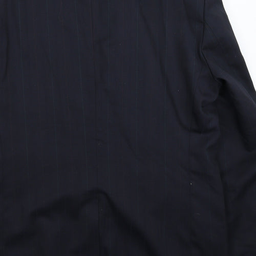Greenwoods Mens Blue Striped  Jacket Suit Jacket Size 44