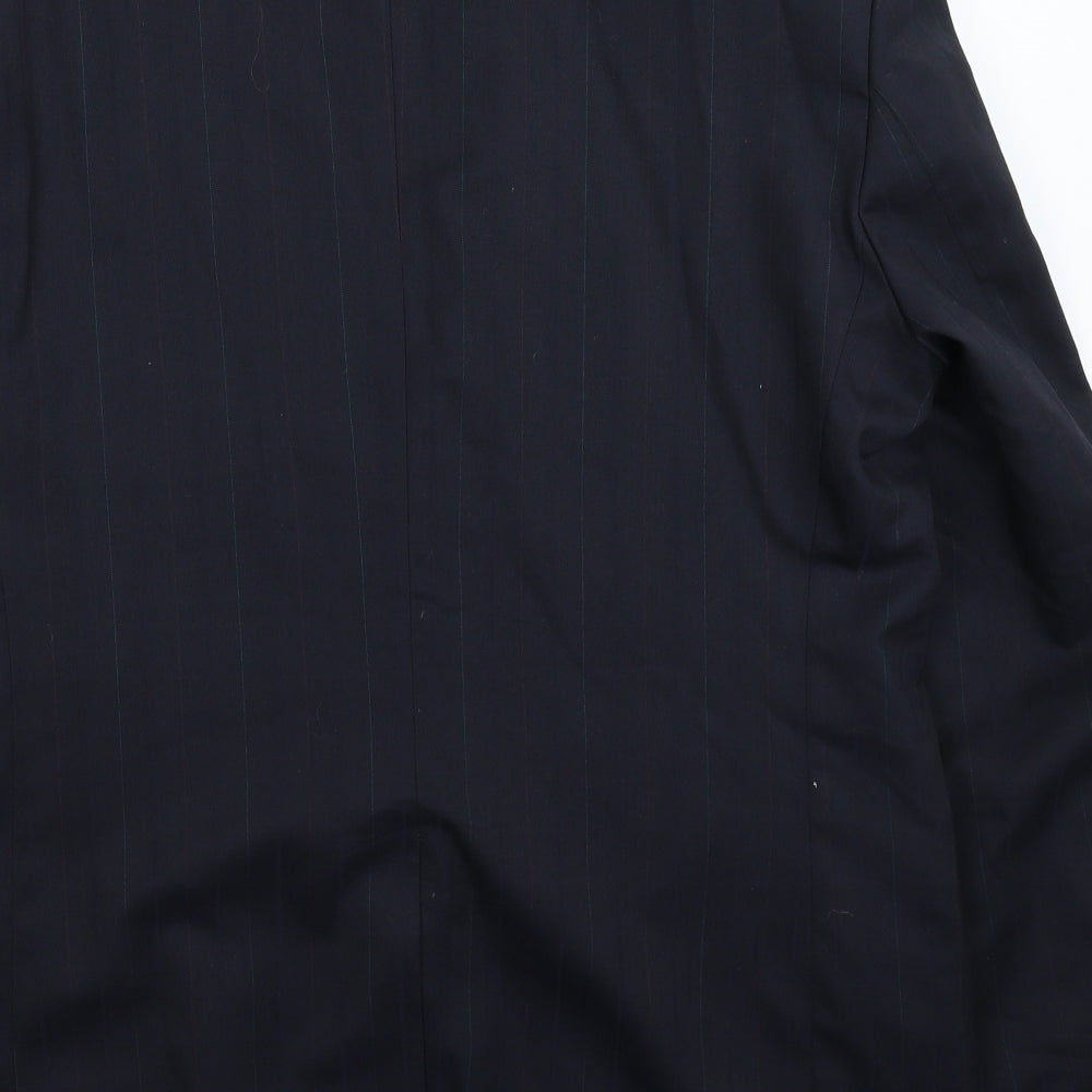 Greenwoods Mens Blue Striped  Jacket Suit Jacket Size 44