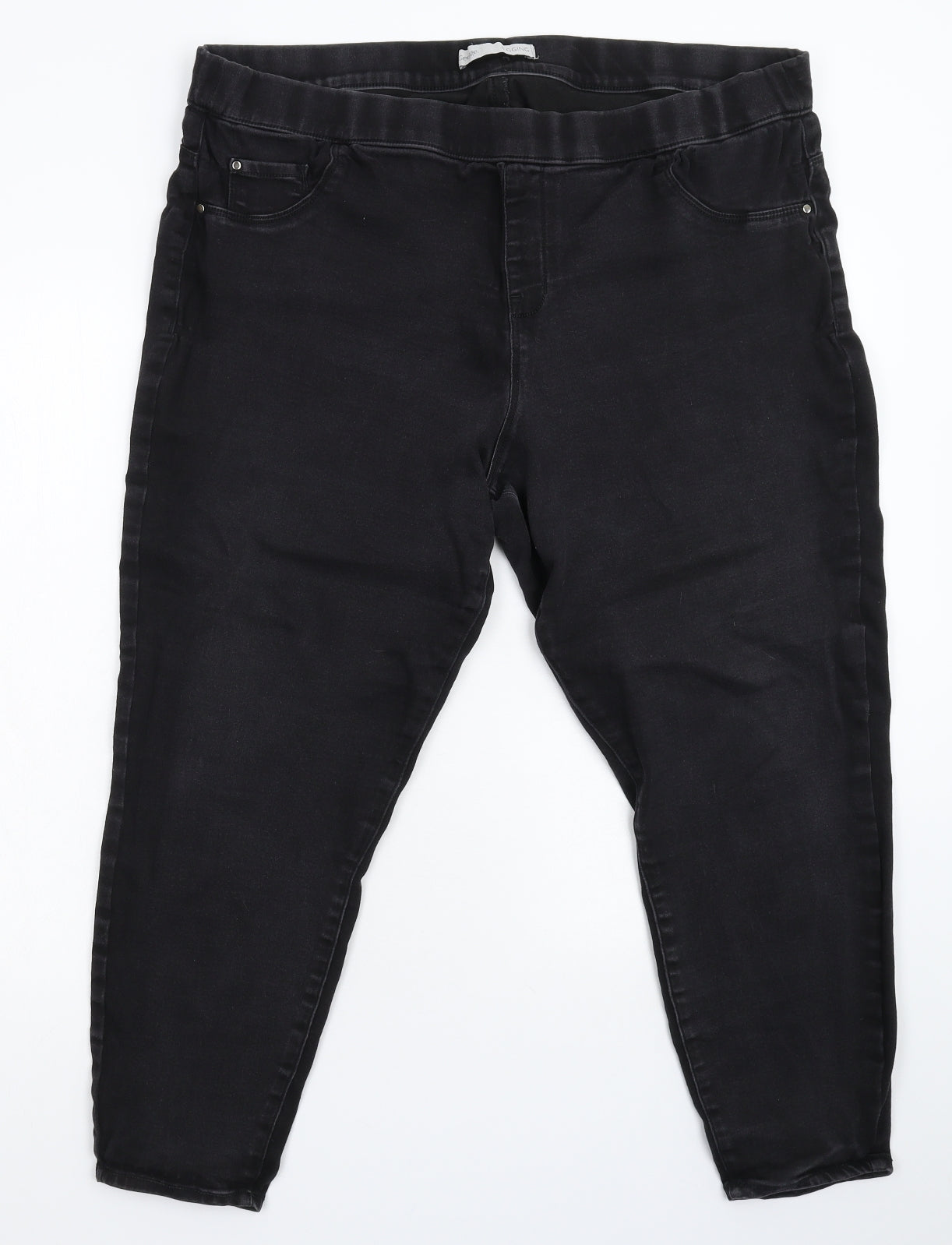 George Womens Black  Denim Jegging Jeans Size 22 L24 in