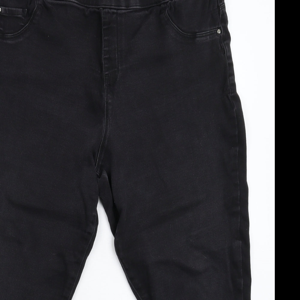 George Womens Black  Denim Jegging Jeans Size 22 L24 in
