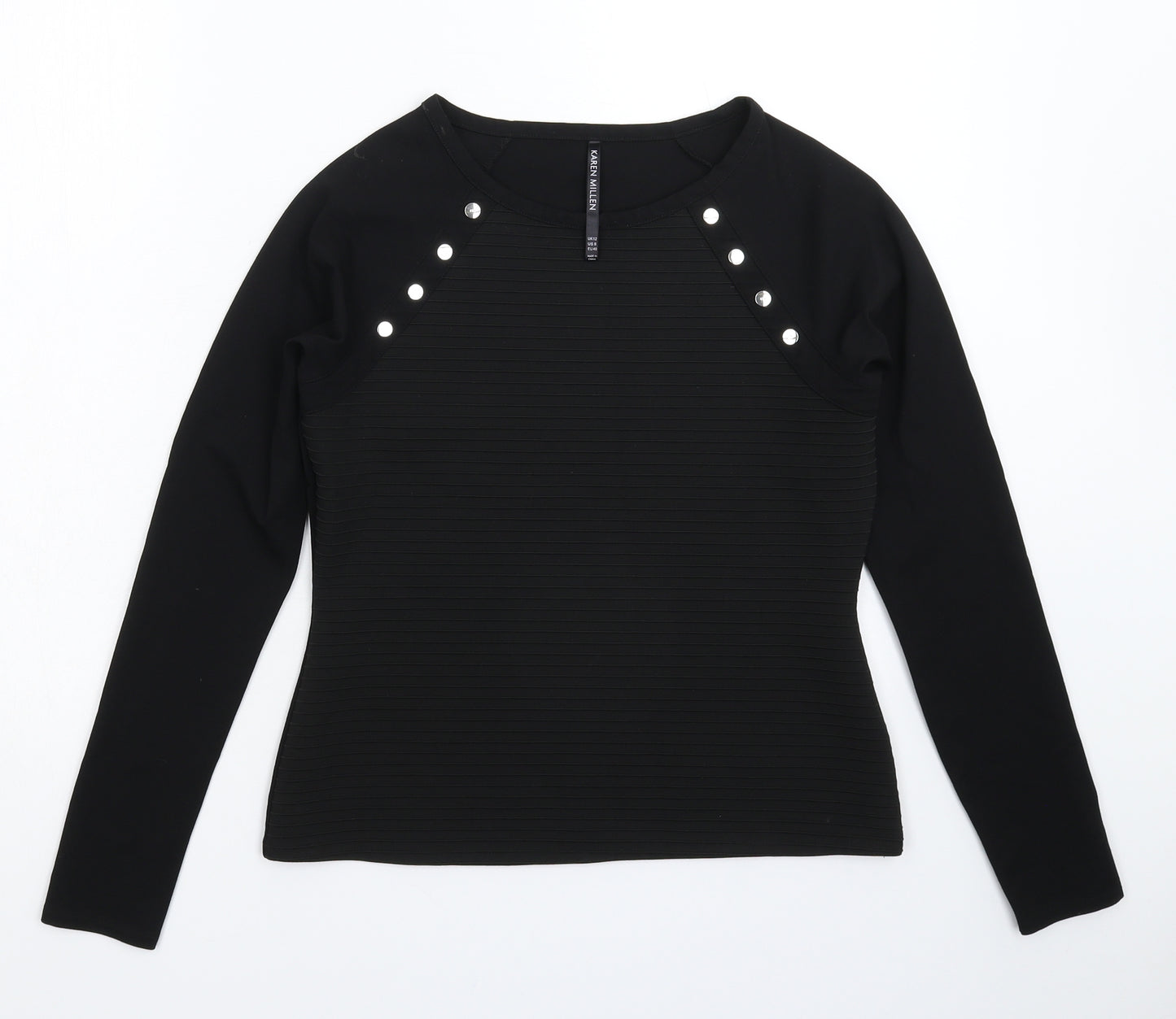 Karen Millen Womens Black   Basic T-Shirt Size 12