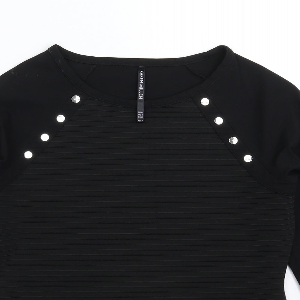 Karen Millen Womens Black   Basic T-Shirt Size 12
