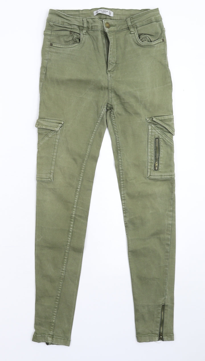 Pull&Bear Womens Green Denim Skinny Jeans Size 26 in L26 in