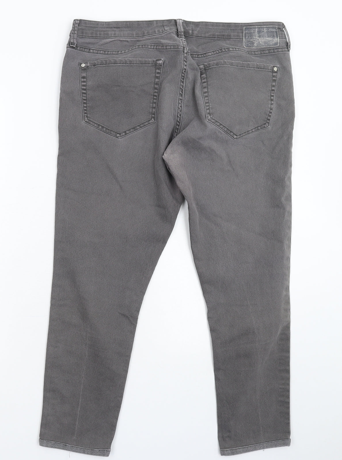 Mango Womens Grey  Denim Skinny Jeans Size 14 L25 in