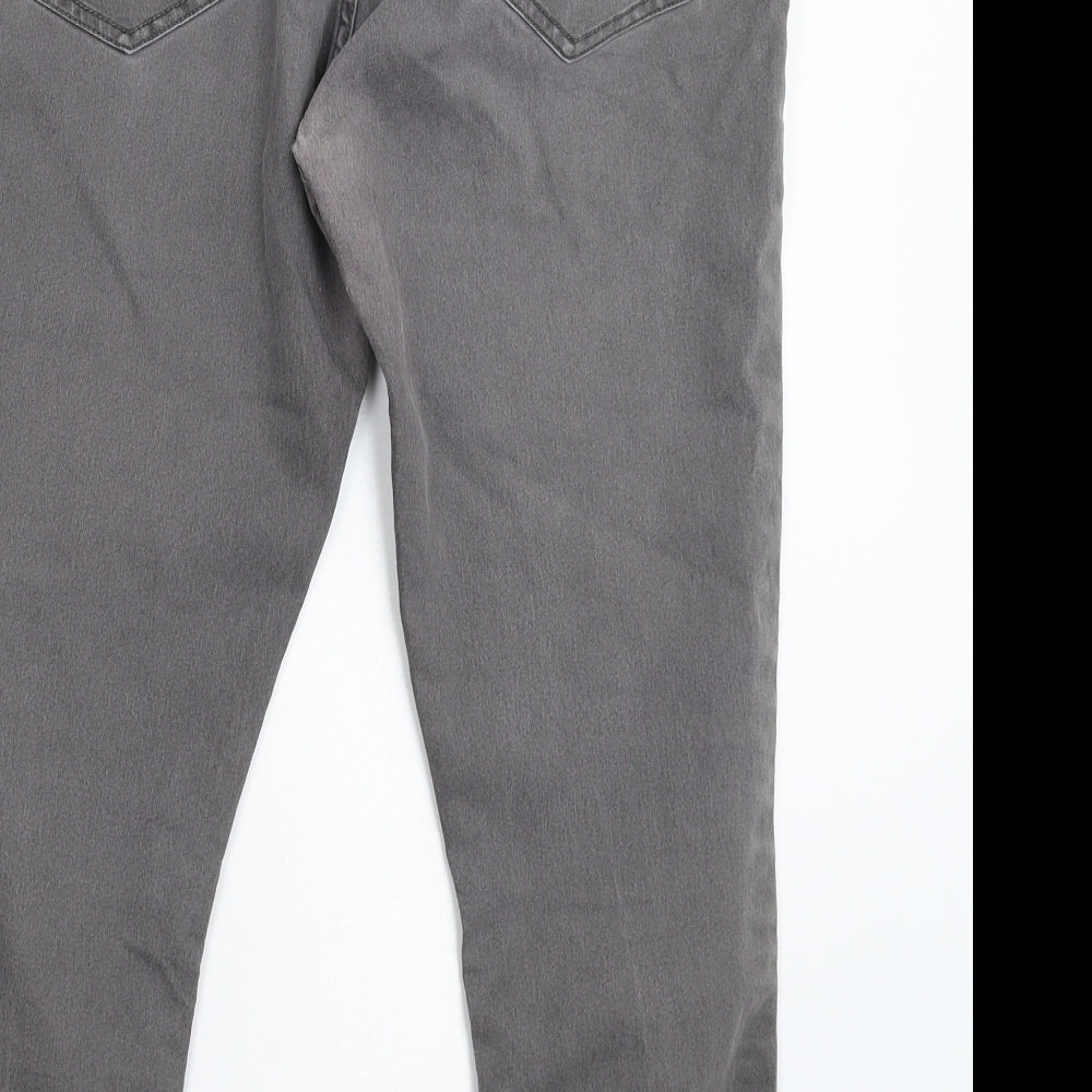 Mango Womens Grey  Denim Skinny Jeans Size 14 L25 in