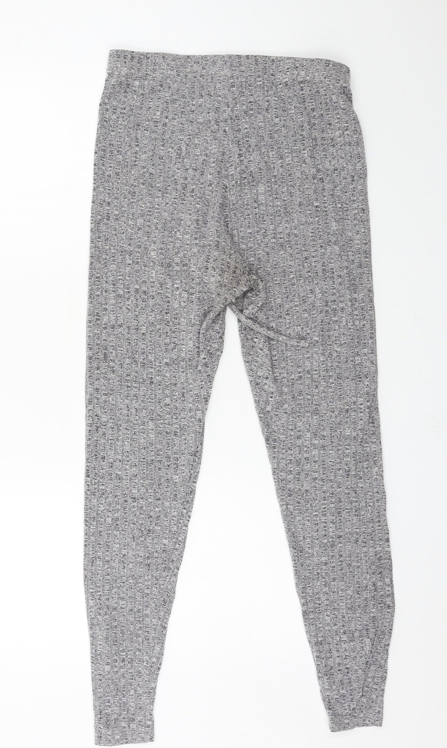 SheIn Womens Grey Solid Jersey Capri Pyjama Pants Size M