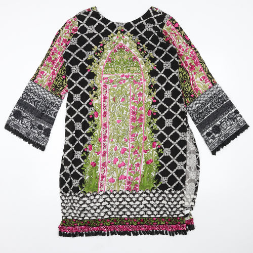 Ally's Womens Multicoloured Geometric  Basic Blouse Size M