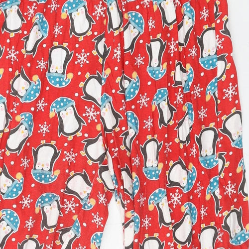 Mens Pyjamas Mens Red Geometric Jersey  Pyjama Pants Size L  - Penguin