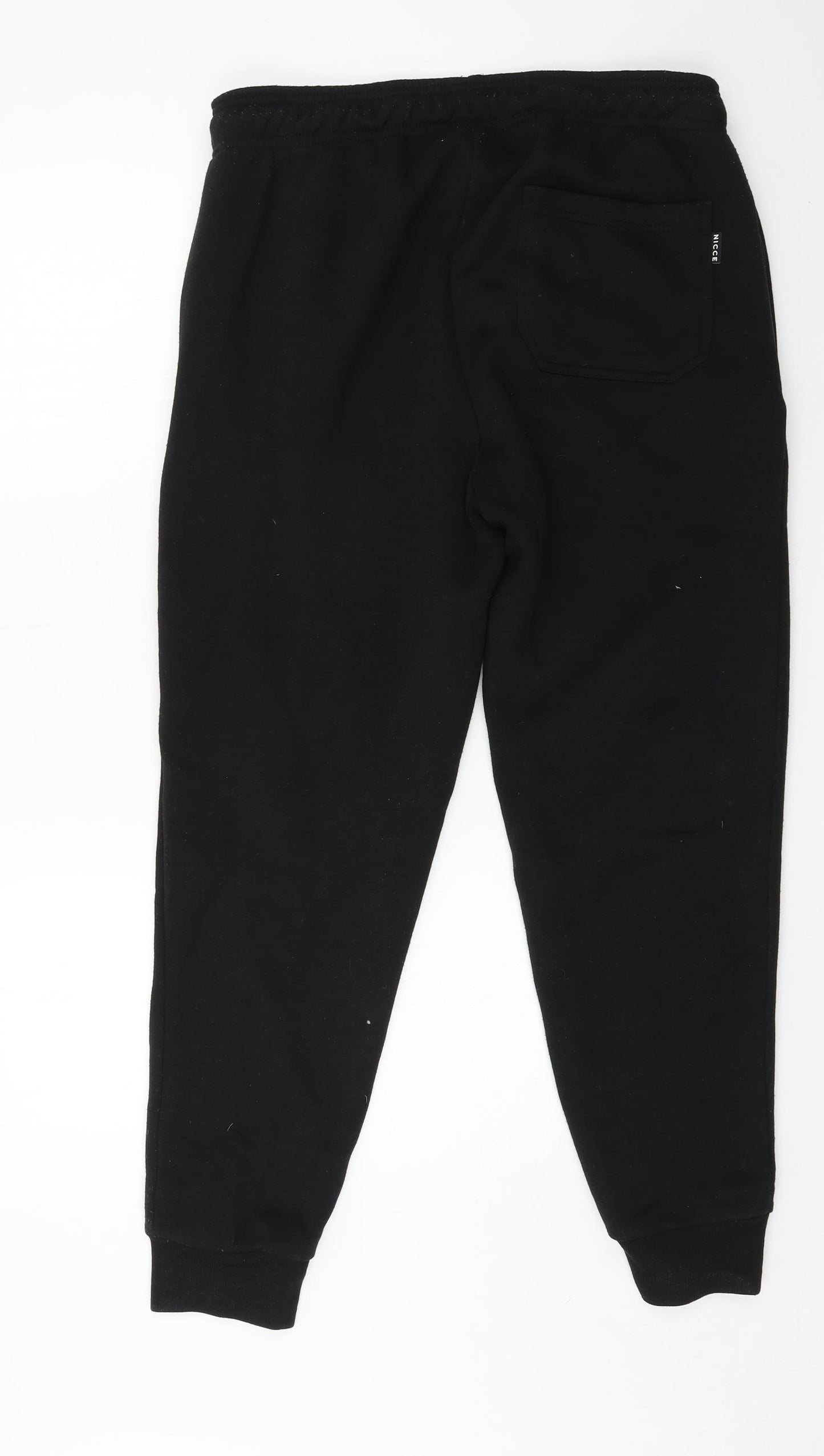 NICCE Mens Black  Jersey Jogger Trousers Size L L27 in