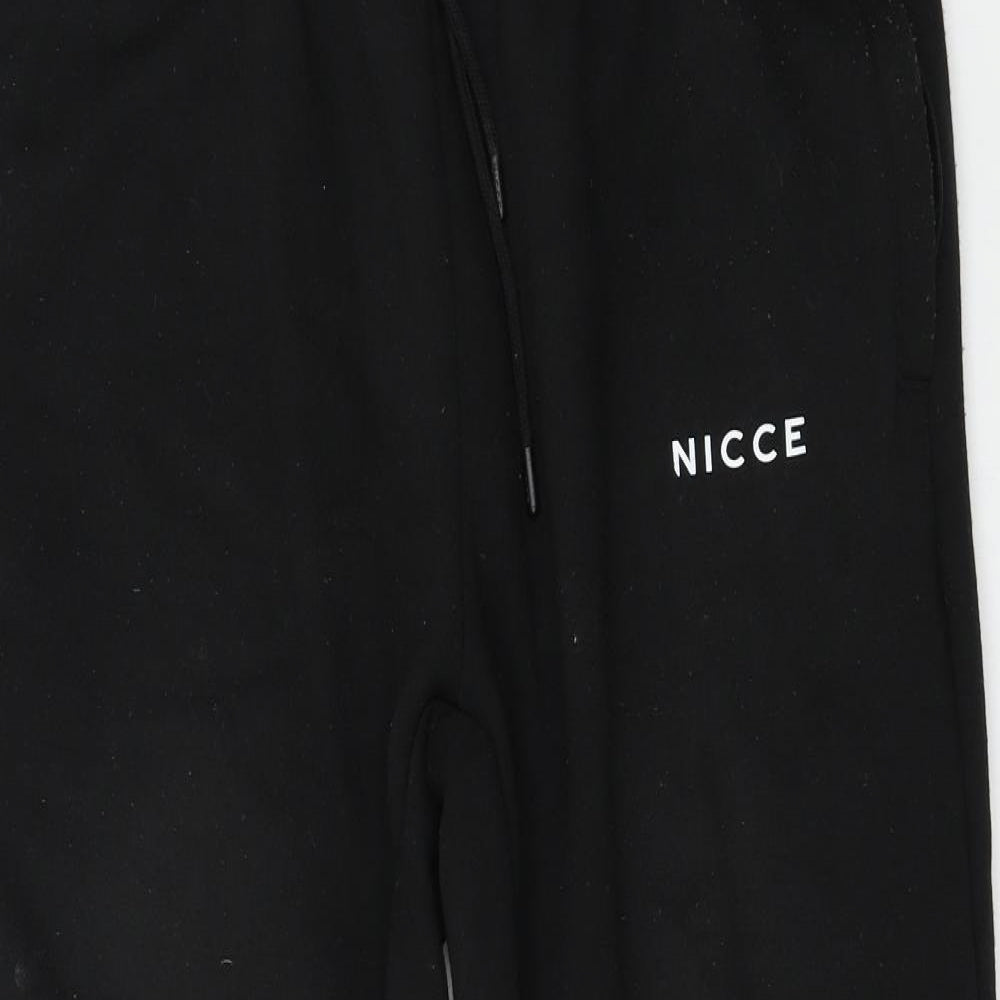 NICCE Mens Black  Jersey Jogger Trousers Size L L27 in