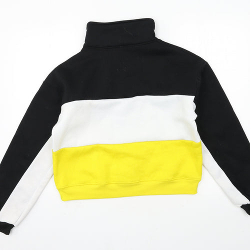 Preworn Girls Multicoloured Geometric Jersey Pullover Sweatshirt Size XL