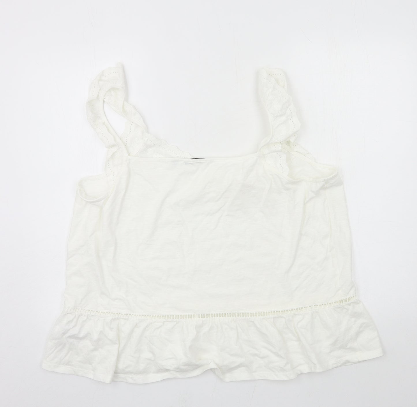 NEXT Womens White  Jersey Basic Tank Size 22