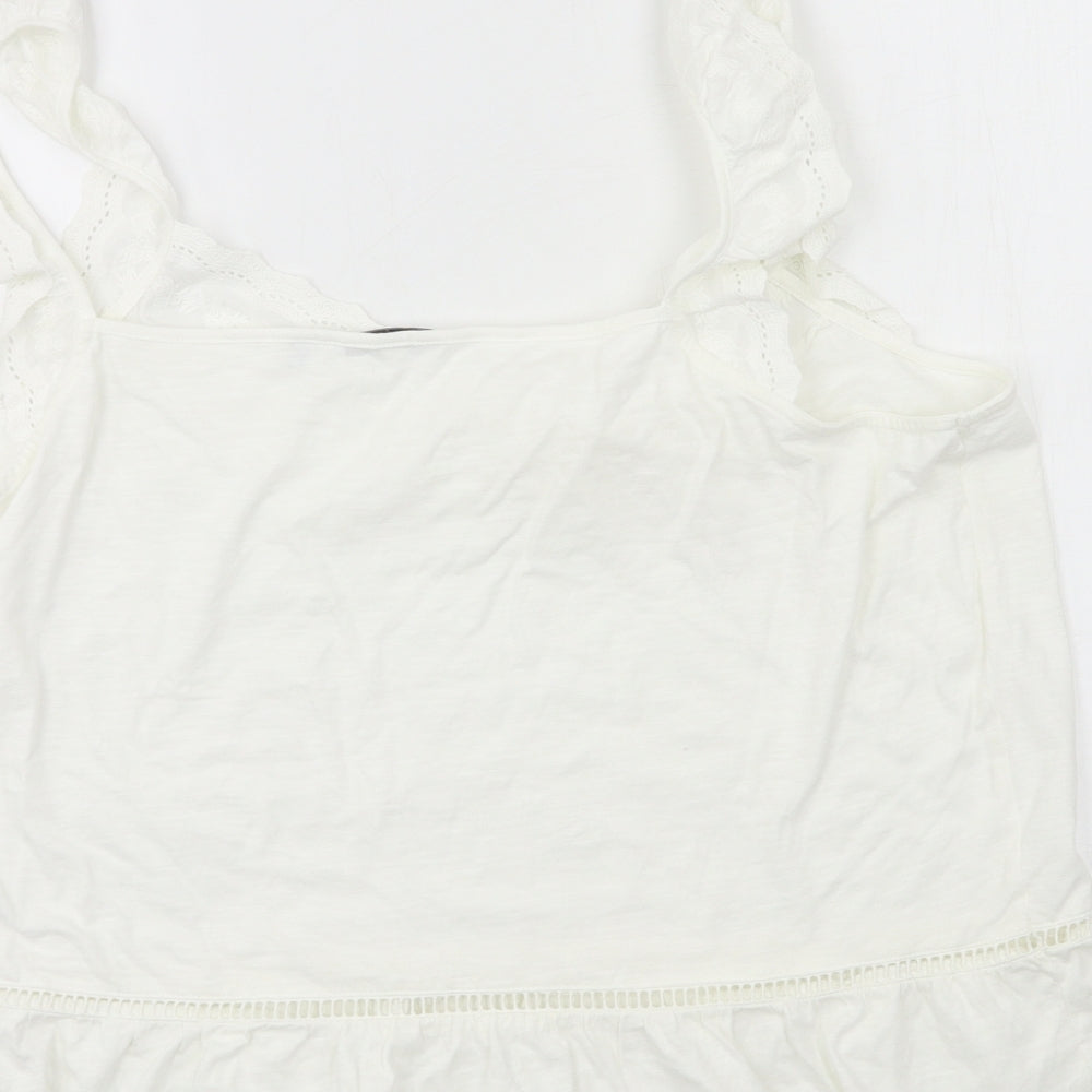 NEXT Womens White  Jersey Basic Tank Size 22