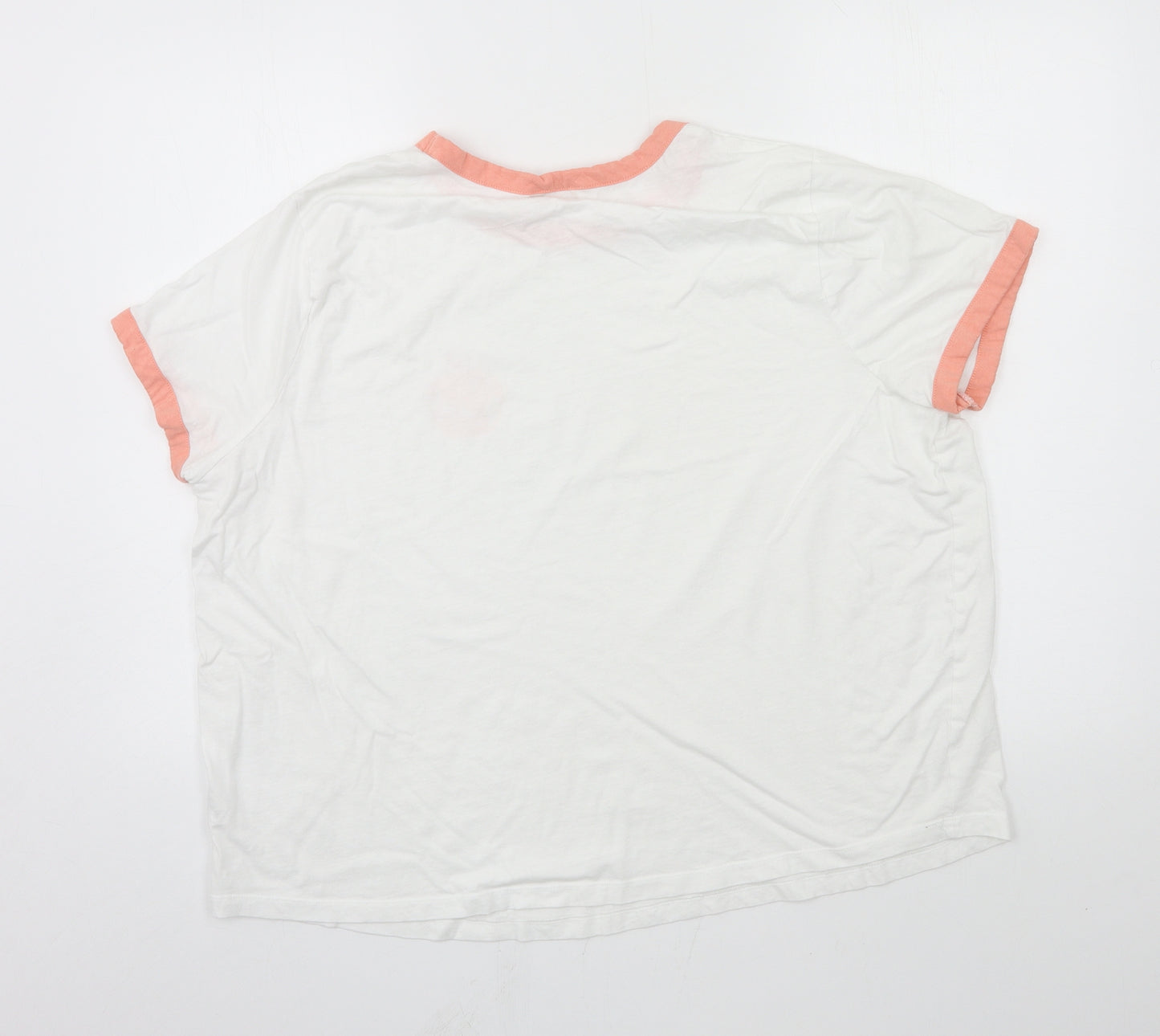 TU Womens White  Jersey Basic T-Shirt Size 22  - La Pomme
