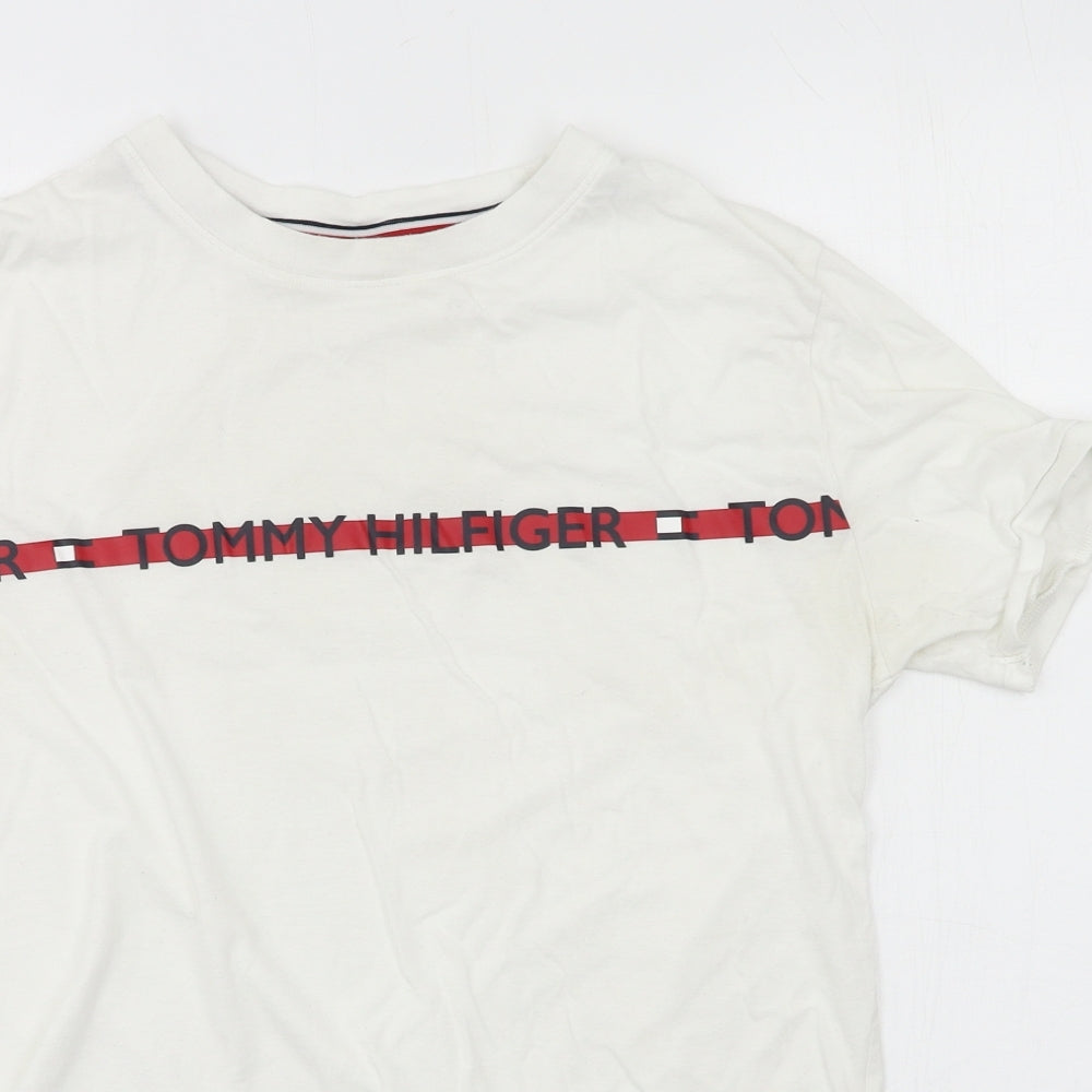 Tommy Hilfiger Mens White  Jersey  T-Shirt Size M