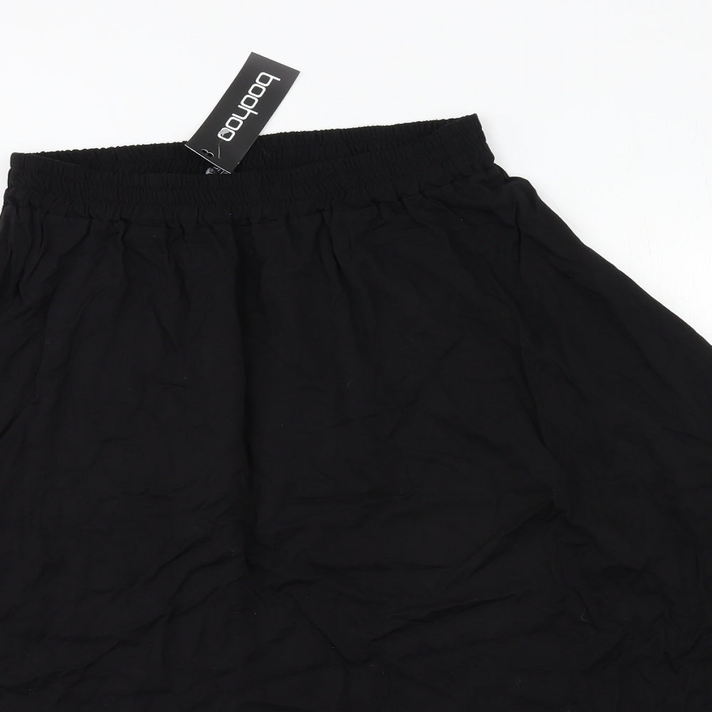 Boohoo Womens Black   Flare Skirt Size 22
