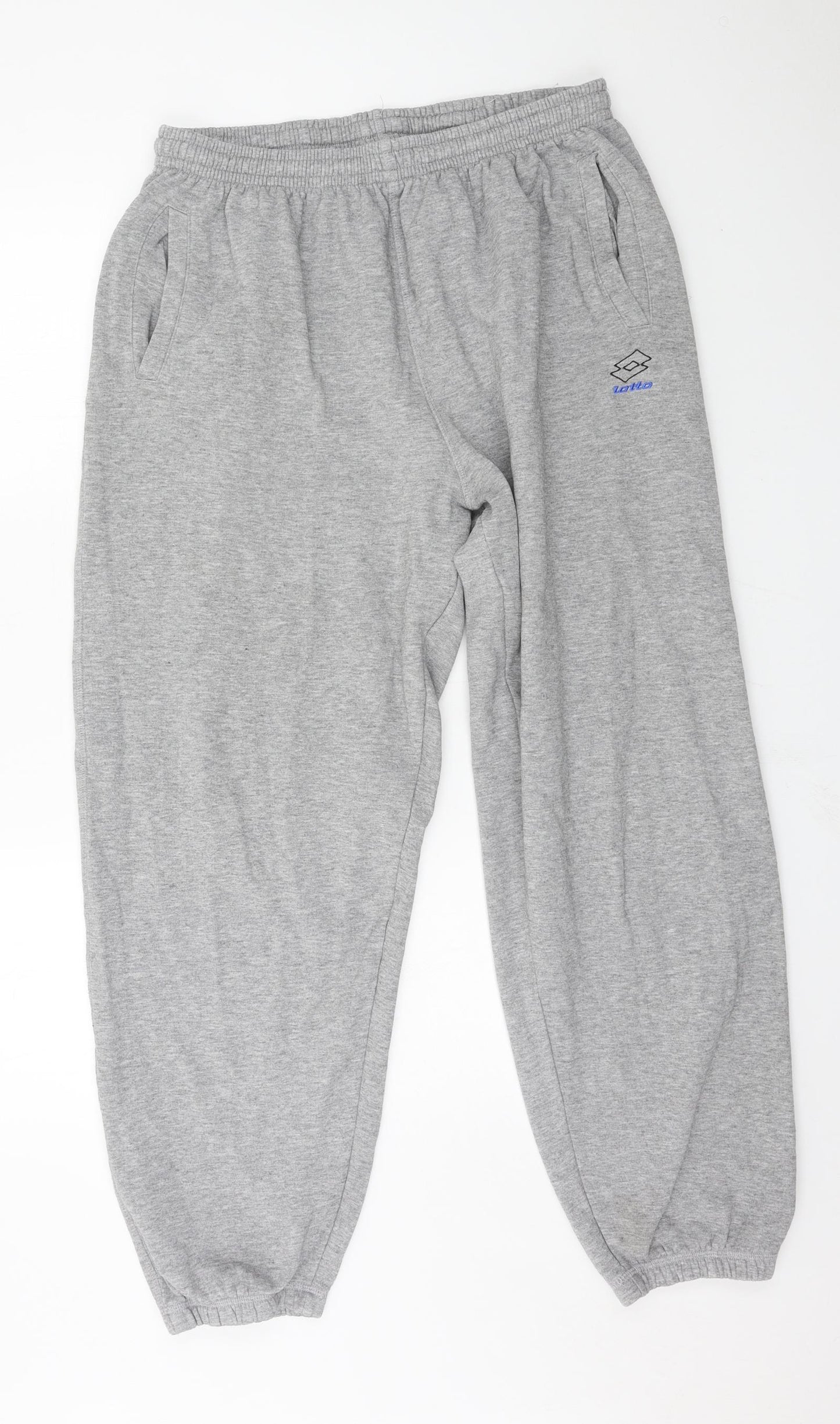 Lotto Mens Grey  Jersey Jogger Trousers Size XL L29 in