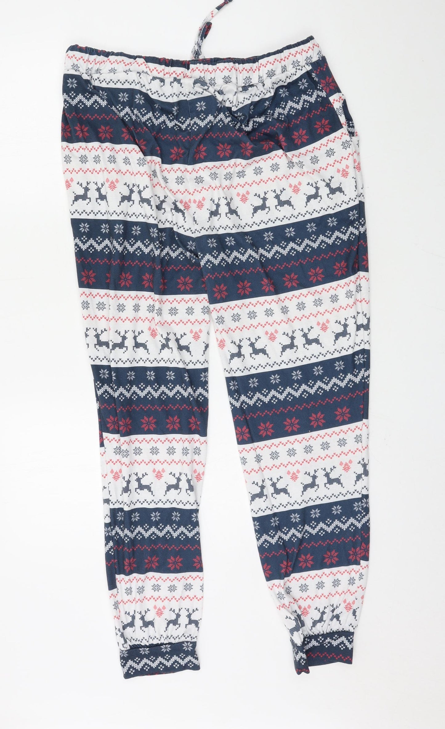 In the Style Womens Multicoloured Geometric Jersey Capri Pyjama Pants Size 2XL