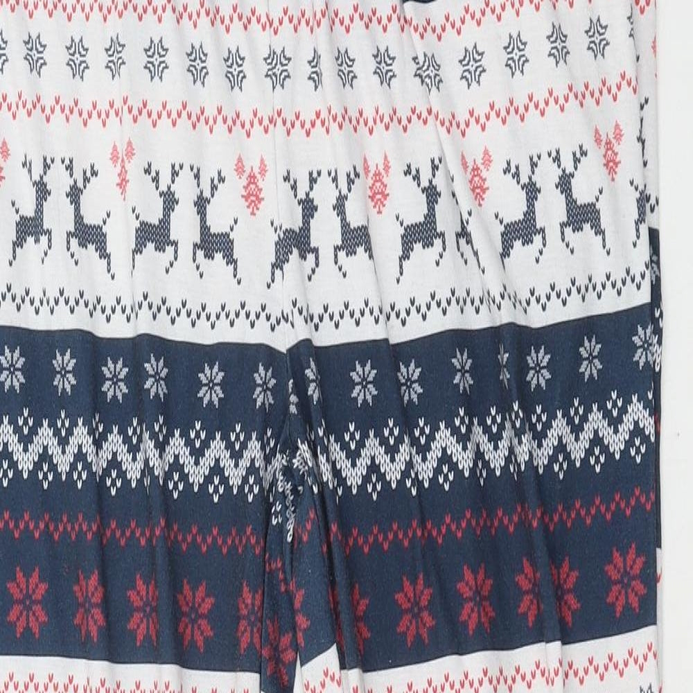 In the Style Womens Multicoloured Geometric Jersey Capri Pyjama Pants Size 2XL
