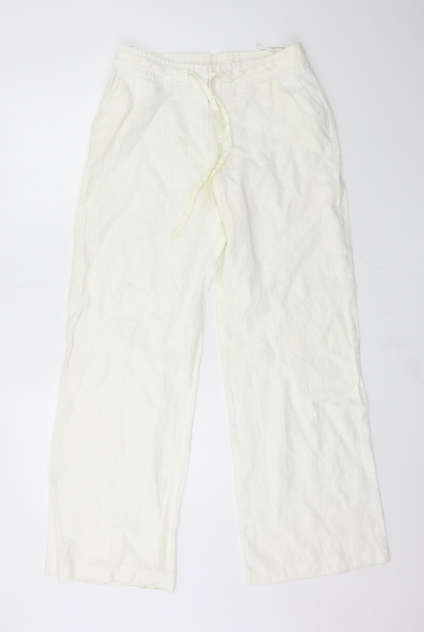 DAVID EMANUEL Womens White   Trousers  Size 10 L30 in